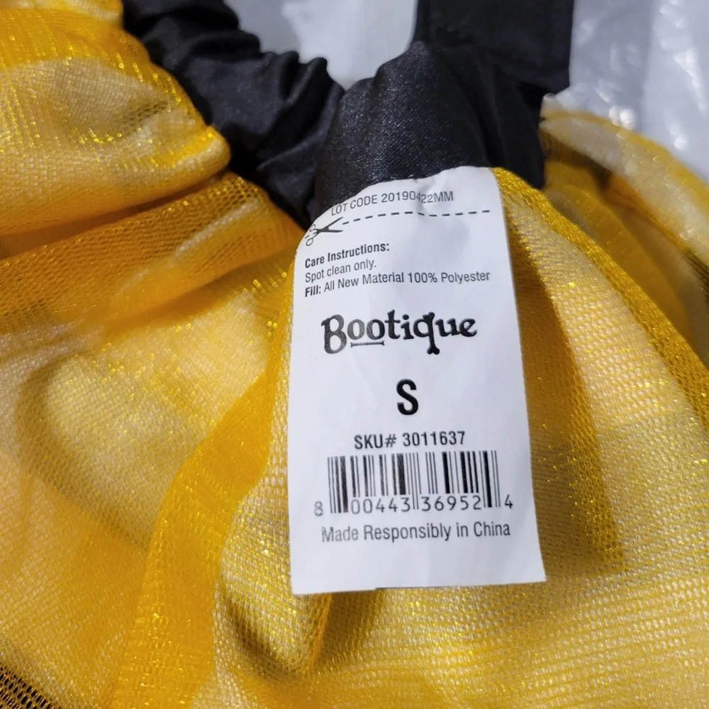 🎃💀👻 Bootique Small Dog Bumblebee Tutu Halloween Costume Cute Adorable Fun Shiny